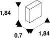 SLV 1012562 LED STRIP END CAPS, CORNER, S, black (MD12)