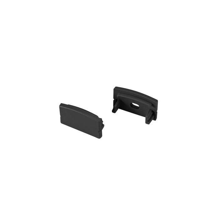 SLV 1012568 LED STRIP END CAPS, SURFACE-MOUNTED FLAT, M, black (MD01)