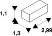 SLV 1012573 LED STRIP END CAPS, RECESSED, M, white (MD12)