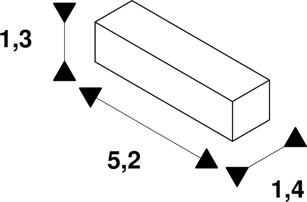 Dimensioned drawing of SLV MULTIWAY CONNECTOR, 3 outputs with two bridges, black, max. 350mA