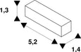 Dimensioned drawing of SLV MULTIWAY CONNECTOR, 3 outputs with two bridges, black, max. 350mA