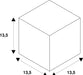 Dimensioned drawing of SLV FLUSH-MOUNTED, FRAME, for FRAME BASIC, FLAT FRAME BASIC, FLAT FRAME CURVE and FRAME CURVE