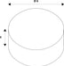 Dimensioned drawing of SLV REFLECTOR, for SUPROS, 40°, incl. glass and fixing ring