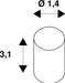 Technical drawing of a cylinder with dimensions 1.4 diameter and 3.1 height.