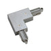 SLV CORNER CONNECTOR, for 1-phase high-voltage surface-mounted track, silver-grey, earth electrode inside