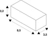 Dimensioned drawing of SLV PENDANT ADAPTER, for 1-phase high-voltage surface-mounted track, silver-grey, incl. strain relief and threaded piece