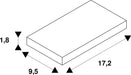 Dimensioned drawing of SLV X-CONNECTOR, for 1-phase high-voltage surface-mounted track, black