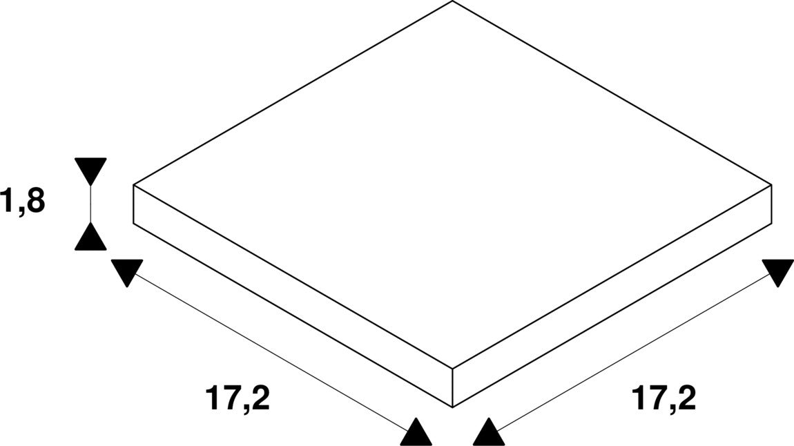 Dimensioned drawing of SLV X-CONNECTOR, for 1-phase high-voltage surface-mounted track, white