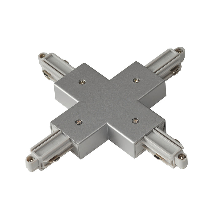 SLV X-CONNECTOR, for 1-phase high-voltage surface-mounted track, silver-grey