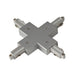 SLV X-CONNECTOR, for 1-phase high-voltage surface-mounted track, silver-grey