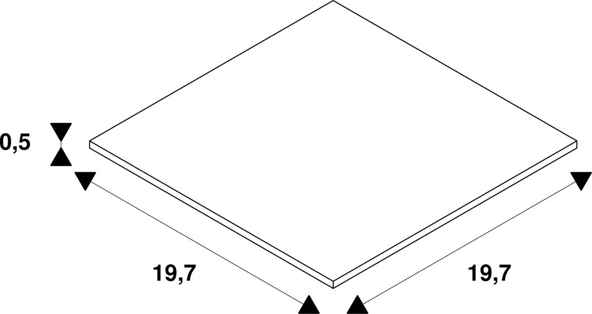 Dimensioned drawing of SLV STABILISER X-CONNECTOR, for 1-phase high-voltage surface-mounted track, matt nickel