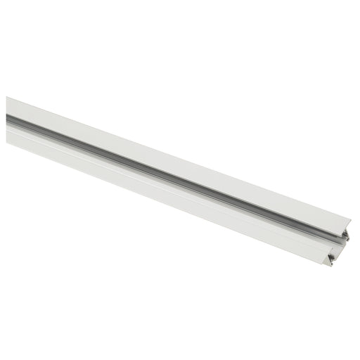 White aluminum track lighting rail.