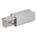 SLV FEED-IN, for EUTRAC 240V 3-phase surface-mounted track, earth electrode left, silver-grey