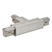 SLV EUTRAC T-connector, with feed-in capability, inner earth, left, silver-grey