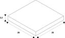 Dimensioned drawing of SLV EUTRAC X-connector, with feed-in capability, silver-grey