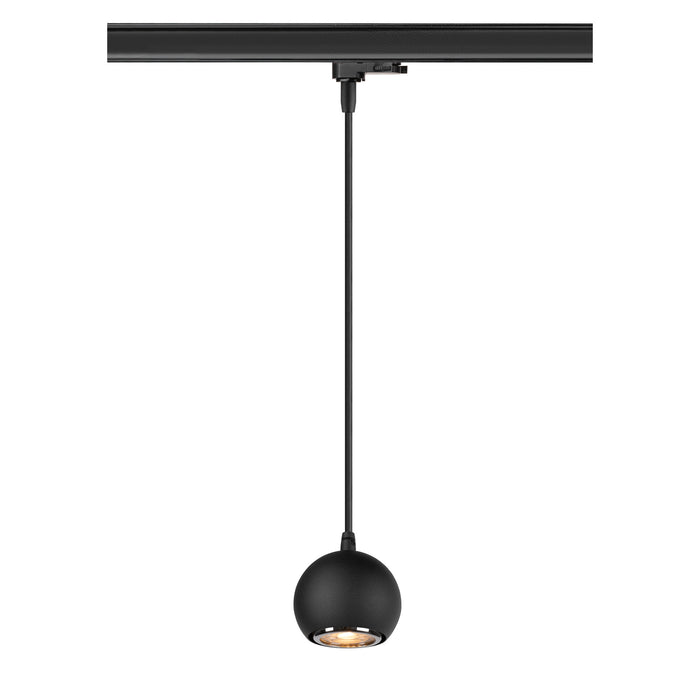 Back view product picture of SLV LIGHT EYE® 90, 3~ pendant light, GU10, pendant length 150cm, 1x max. 6W, matt black
