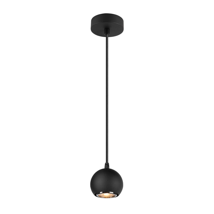 Back view product picture of SLV LIGHT EYE® 90, pendant light, GU10, pendant length 150cm, 1x max. 6W, matt black