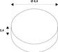 Technical drawing of a round component with dimensions 6.4 diameter and 2.4 height.