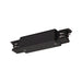 Black track lighting connector, surface mount.