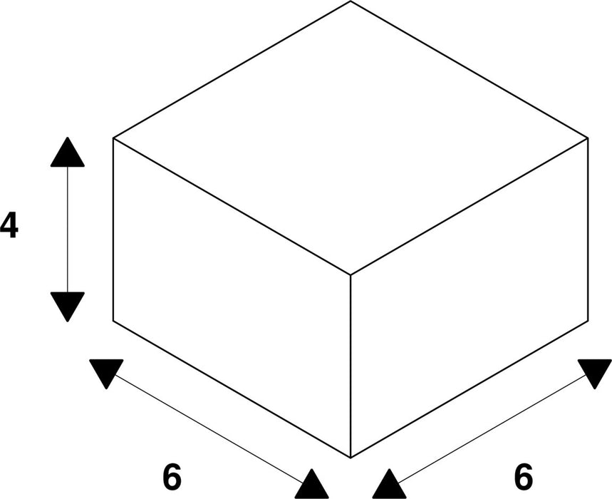 Dimensioned drawing of SLV PENDANT SUSPENSION, for S-TRACK 240V 3-phase surface-mounted track, black, with rod