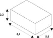 Dimensioned drawing of SLV 3-PHASE ADAPTER, for S-TRACK 240V 3-phase surface-mounted track, black