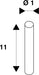 Dimensioned drawing of SLV CABLE TENSIONER, for TENSEO low-voltage cable system, black, 2 Stück