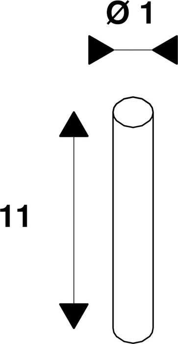 Dimensioned drawing of SLV CABLE TENSIONER, for low-voltage cable system, chrome, 2 pieces