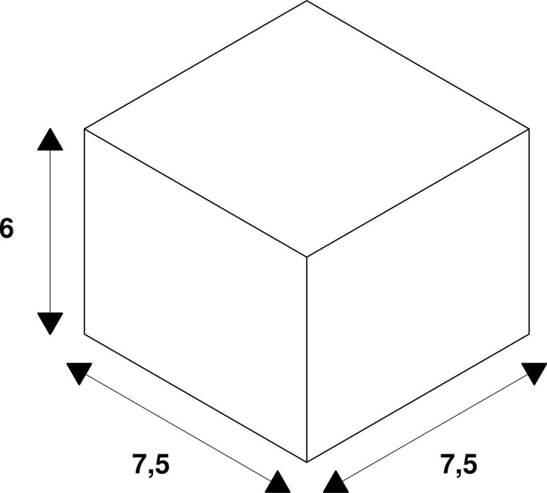 Dimensioned drawing of SLV FEED-IN, for 240V track EASYTEC II, chrome, cable length: 40cm