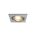 SLV Aluminium PIREQ GU10 SQUARE downlight, brushed aluminium, max. 50W, incl. clip springs