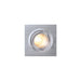 Bottom view product picture of SLV Aluminium PIREQ GU10 SQUARE downlight, brushed aluminium, max. 50W, incl. clip springs