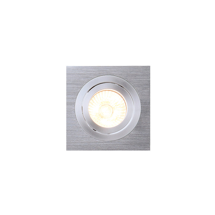 Detailed view product picture of SLV Aluminium PIREQ GU10 SQUARE downlight, brushed aluminium, max. 50W, incl. clip springs