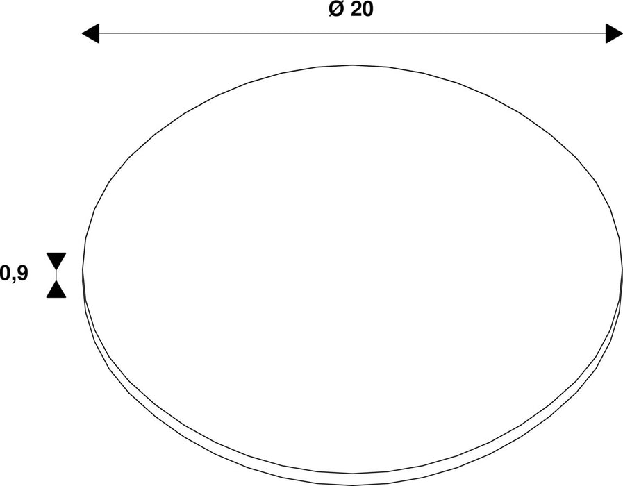 Dimensioned drawing of SLV DOUBLE-SIDED ADHESIVE TAPE, 9mm, transparent, 3 m