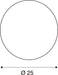 25mm diameter circle diagram.