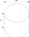 Technical drawing of a white cylinder with dimensions Ø8 and 10.