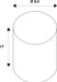 Technical drawing of a cylinder with dimensions: diameter 9.4, height 17.