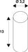 Dimensioned drawing of SLV CONNECTION BOX, 5-pin, IP68