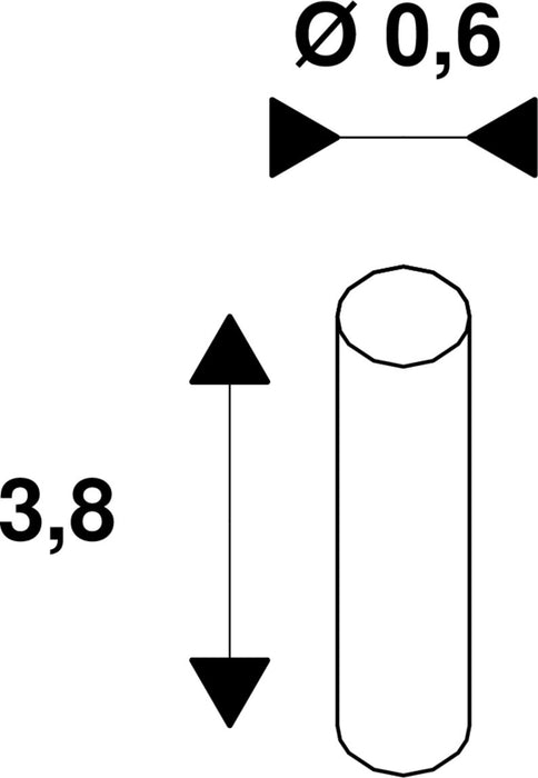 Dimensioned drawing of SLV SCREW SET, stainless steel, M5, incl. plugs and washers.