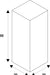 Technical drawing of a white rectangular prism with dimensions 20x20x50.
