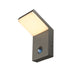Gray textured wall-mounted LED light with motion sensor.