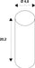 Dimensioned drawing of SLV EARTH SPIKE, for DASAR PROJECTOR, stainless steel 316