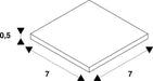 Dimensioned drawing of SLV INSTALLATION PLATE, for DASAR PROJECTOR outdoor floodlight, stainless steel 316