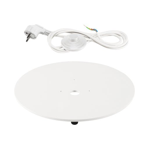 SLV MOUNTING PLATE, indoor, for LIGHT PIPE pathway and floor stand, white, with clear cable