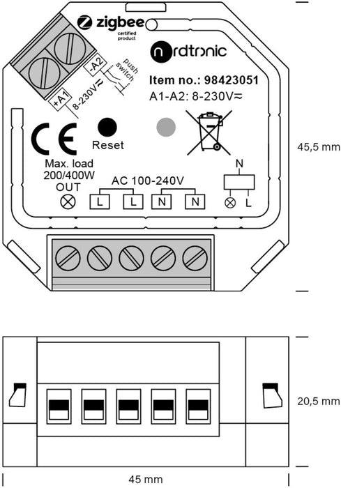SLV 3009282 BOX RELAY, ZIGBEE 3.0, blue (MD12)