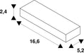 Dimensioned drawing of SLV LED DRIVER, 40W, 1050mA, triac dimmable