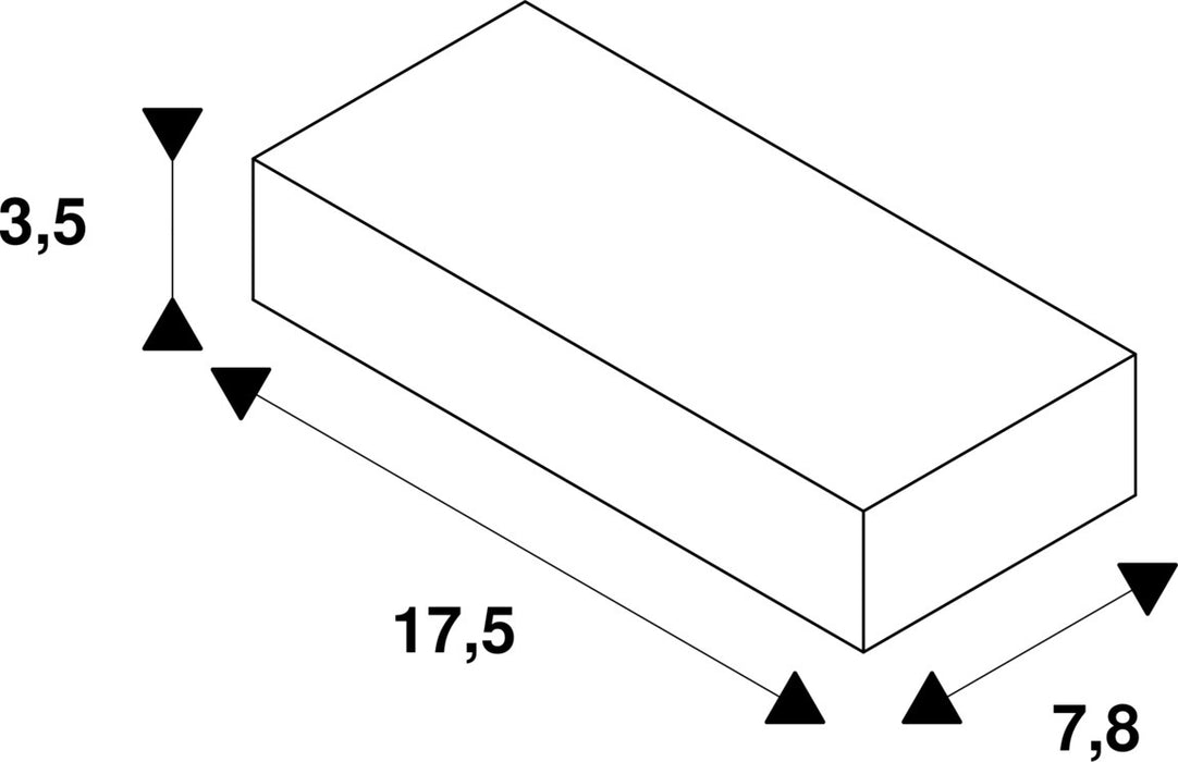 Dimensioned drawing of SLV LED POWER SUPPLY, 60W, 24V