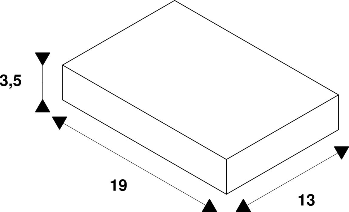 Dimensioned drawing of SLV LED-POWER SUPPLY 100W, 24V, dimmable via 1-10V