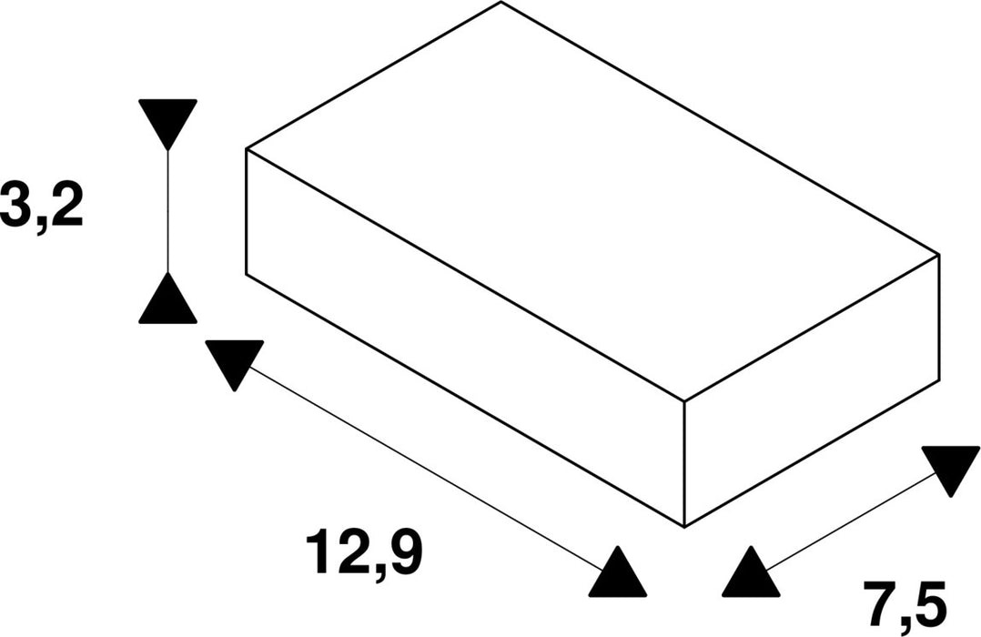 Dimensioned drawing of SLV LED POWER SUPPLY, 36W, 24V