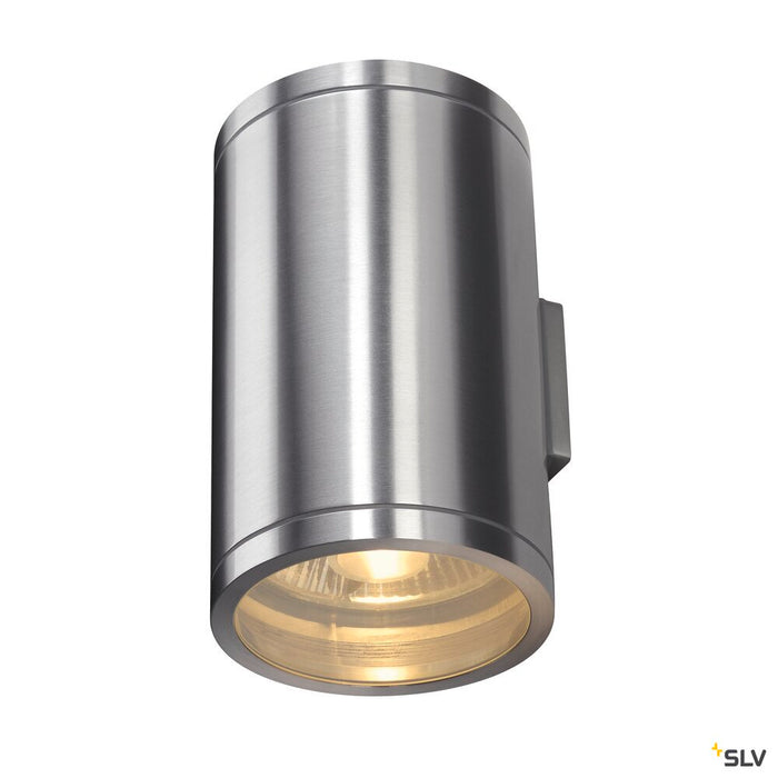 ROX WALL OUT UP/DOWN, QPAR11, outdoor wall light, brushed aluminium, max.2x50W, IP44