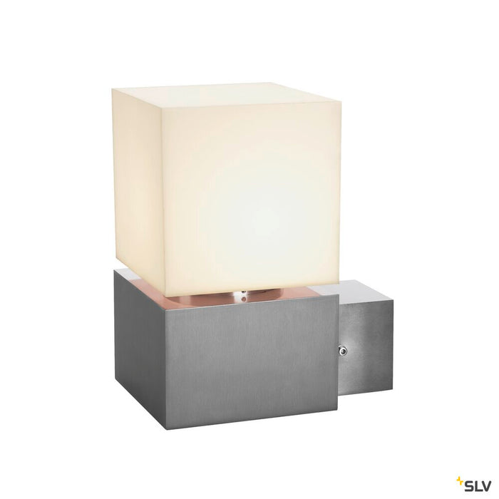 SQUARE WALL, E27, outdoor wall light, stainless steel 304, max. 20W, IP44