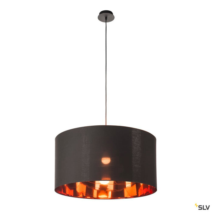 FENDA, lamp shade, black/copper, Ø70cm